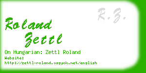 roland zettl business card
